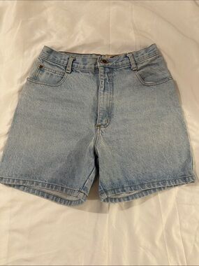 Light Blue Denim Mom Shorts
